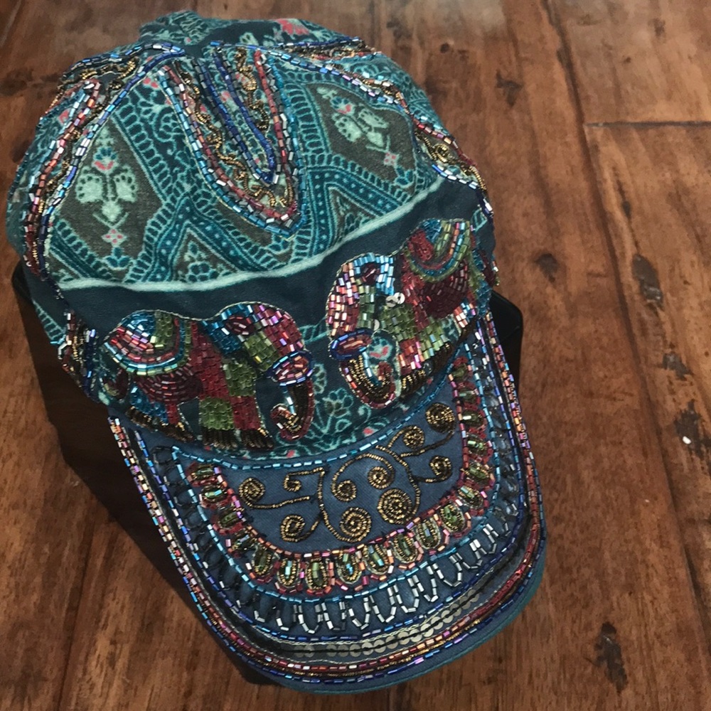 Beautiful beaded baseball cap